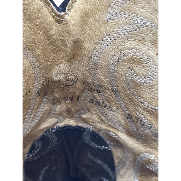 Justin Boots Womans Vintage Black Leather Western mid Calf Boots 6.5B SKU 9561 - Picture 10 of 16